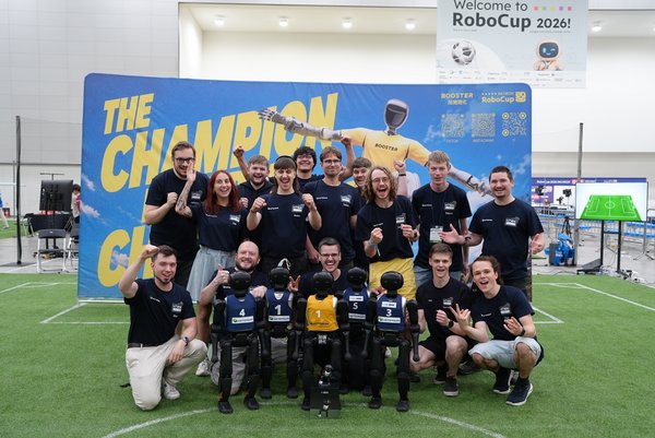 Robots Südkorea Gruppenbild mit Menschen und Robotern