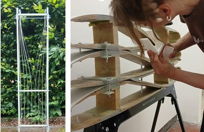 ReRotor Prototypen als Fassadenschutz aus alten Rotorblättern